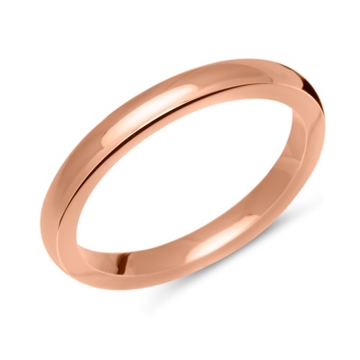 Enkel rosaforgyldt vielsesring