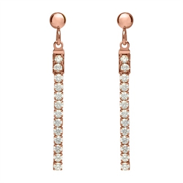 Rosaforgyldte ørestikker i Stål