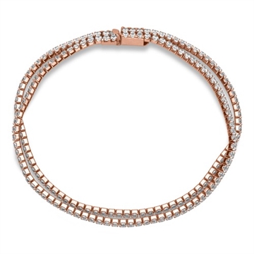 Rosaforgyldt armbånd i Stål