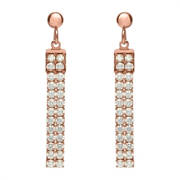 Rosaforgyldte ørestikker i Stål