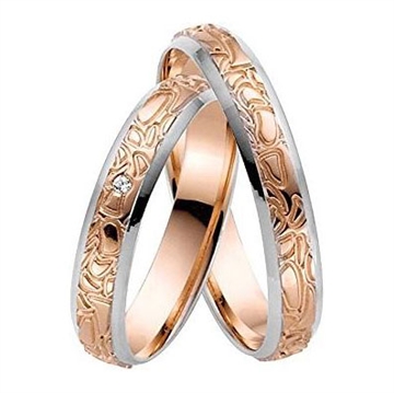 Vielsesringe i Rødguld og Hvidguld