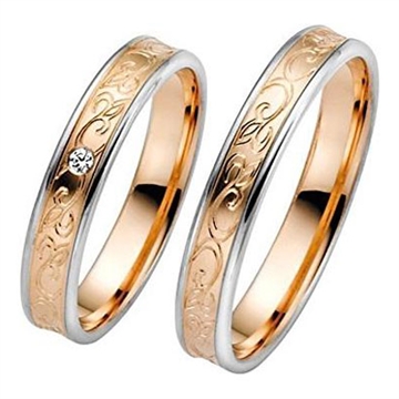 Vielsesringe i Rødguld og Hvidguld