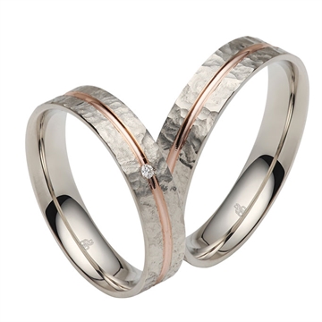 Vielsesringe i  Rød og Hvidguld