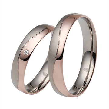 Vielsesringe i Rødguld og Hvidguld