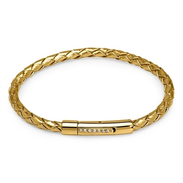 Forsølvet læderarmbånd