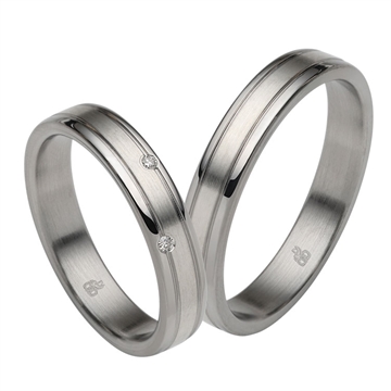 Vielsesringe i Sølv og Stål
