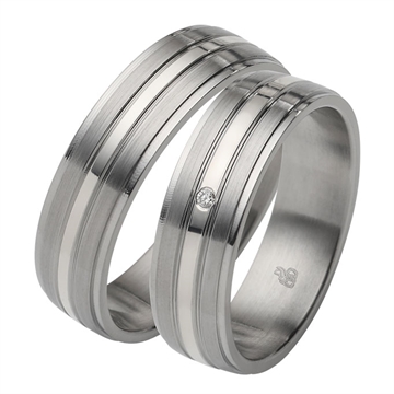 Vielsesringe i Sølv og Stål