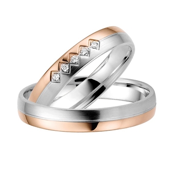 Vielsesringe i Rødguld og Hvidguld