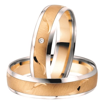 Vielsesringe i Rødguld og Hvidguld