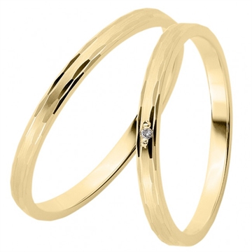 Vielsesringe i 8 kt. Guld