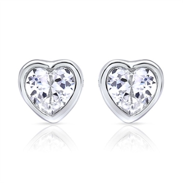 Ørestikker i Sølv med hjerter