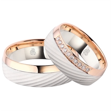 Vielsesringe i Rødguld og Hvidguld