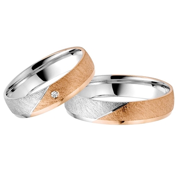 Vielsesringe i rødguld og hvidguld