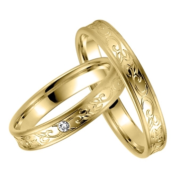 Vielsesringe i  Guld