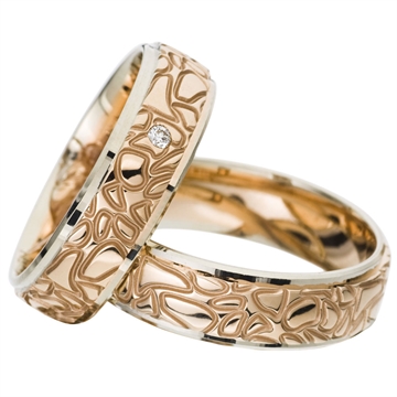 RAUSCHMAYER vielsesringe Rødguld og Hvidguld