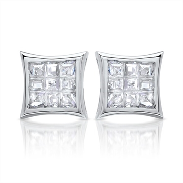 Ørestikker i Sølv m. zirkonia