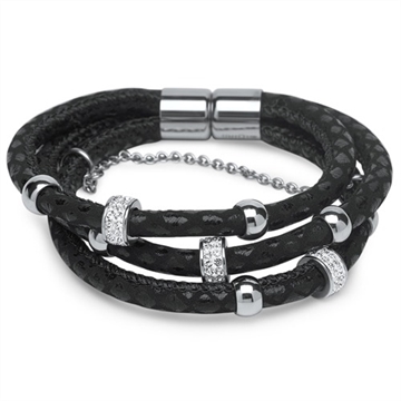 læderarmbånd med charm