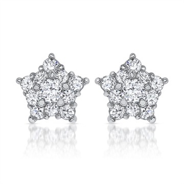 Ørestikker i Sølv m. zirkonia