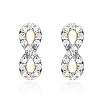 Infinity ørestikker i 8 kt. Guld