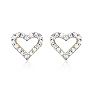 Ørestikker i Guld med hjerter