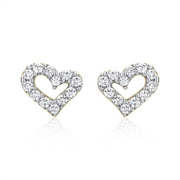 Ørestikker i Guld med hjerter