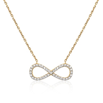 Infinity halskæde i Guld