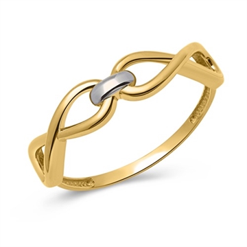 Infinity ring i Guld og Hvidguld