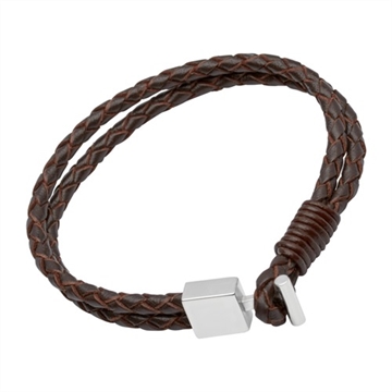 Brunt Læderarmbånd