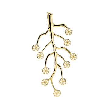Forgyldt Marguerit broche