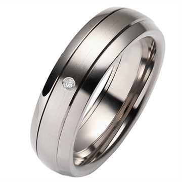 Vielsesring i Titanium & Palladium