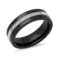 Enkel vielsesring i Keramik