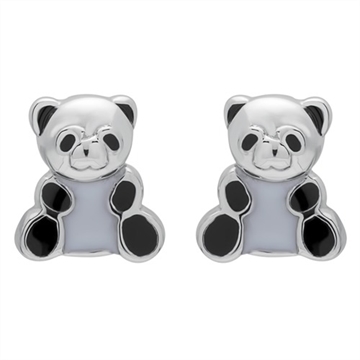 Ørestikker i Sølv med panda