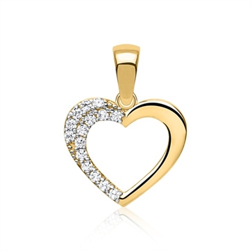 Vedhæng i Guld med hjerte