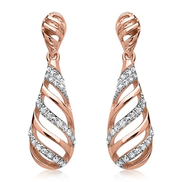 Ørestikker i 14 kt. Rødguld