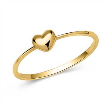 Ring i Guld med hjerte