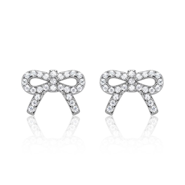 Ørestikker i Sølv m. sløjfer