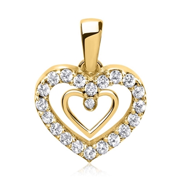 Vedhæng i 8 kt. Guld m. hjerte