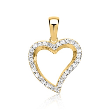 Vedhæng i Guld m. hjerte