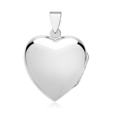 Medaljon i Sølv med hjerte