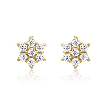 Ørestikker i 8 kt. Guld m. stjerner