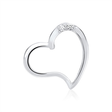 Vedhæng i hvidguld med diamanter