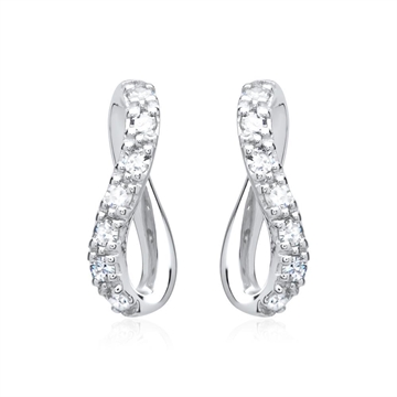 Infinity ørestikker i 14 kt. Hvidguld