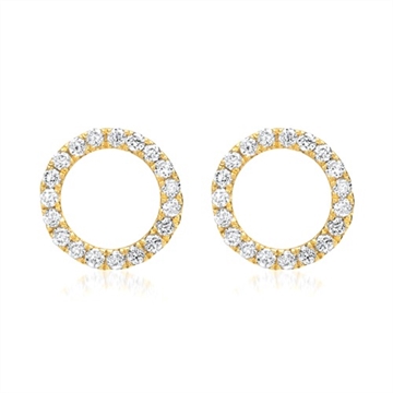 Ørestikker i guld med diamanter