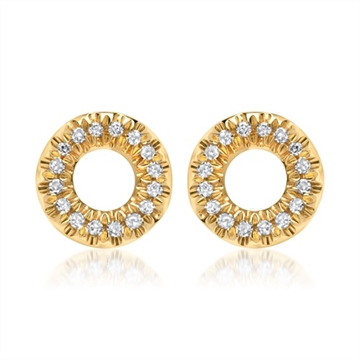 Runde ørestikker i guld