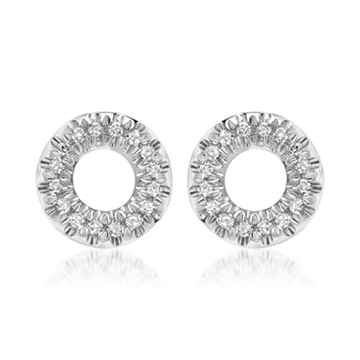 Runde ørestikker i hvidguld