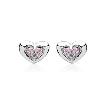 Ørestikker i Sølv med hjerter