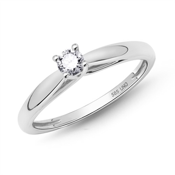 Ring i Hvidguld med diamant