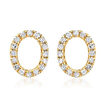 Ørestikker i Guld med diamanter