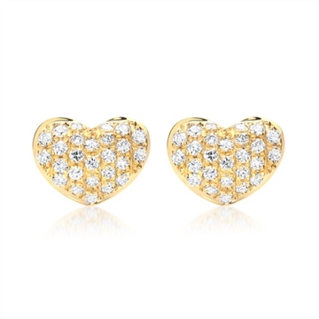 Ørestikker i Guld med hjerter
