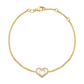 Armbånd i Guld med hjerter
